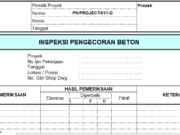 Form-Inspeksi Pengecoran Beton