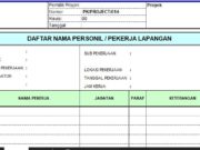 Form-DAFTAR PERSONIL LAPANGAN