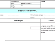 Form-Check List Kondisi Awal