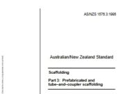 Australian/New Zealand Standard Scaffolding Part 3: Prefabricated and tube–and–coupler scaffolding