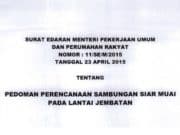 Surat Edaran Menteri Pekerjaan Umum dan Perumahan Rakyat Tentang Pedoman Perancangan Sambungan Siar Muai Pada Lantai Jembatan