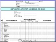 Form-Inspeksi Pipa air kotor bersih hujan