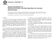 Standard Specification for Deformed and Plain Low-Alloy Steel Bars for Concrete Reinforcement