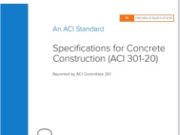 Specifications For Concrete Construction (ACI 301-20)