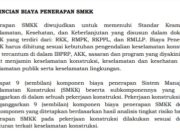 RINCIAN BIAYA PENERAPAN SMKK
