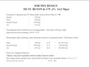 JOB MIX DESIGN MUTU BETON K-175 (f’c 14,5 Mpa)