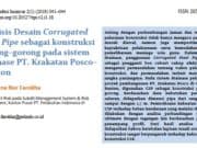 Analisis Desain Corrugated Steel Pipe sebagai konstruksi gorong–gorong pada sistem drainase PT. Krakatau Posco– Cilegon