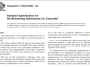 Standard Specification for Air-Entraining Admixtures for Concrete