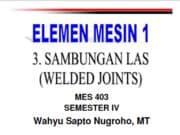 Elemen Mesin 1 Sambungan Las