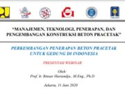 PERKEMBANGAN PENERAPAN BETON PRACETAK UNTUK GEDUNG DI INDONESIA