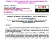 INTERNATIONAL JOURNAL OF CIVIL ENGINEERING AND TECHNOLOGY (IJCIET) _LEAN SIX SIGMA IN CONSTRUCTION: A LITERATURE REVIEW