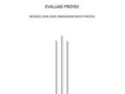 EVALUASI PROYEK AKURASI DAN JENIS ANGGARAN BIAYA PROYEK