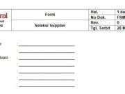 Form Seleksi Supplier