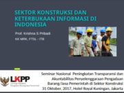 Sektor Konstruksi dan Keterbukaan Informasi di Indonesia