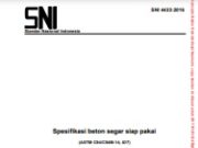 SNI Spesifikasi beton segar siap pakai