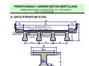 Perhitungan T-Girder Beton Bertulang Jembatan