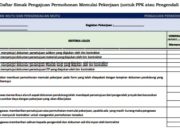 Daftar Simak Penjaminan Mutu dan Pengendalian Mutu
