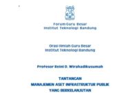 TANTANGAN MANAJEMEN ASET INFRASTRUKTUR PUBLIK YANG BERKELANJUTAN