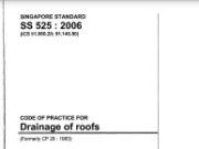 Singapore Standard Code Of Practice For Drainage Of Roofs