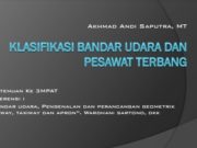 Klasifikasi Bandar Udara dan Pesawat Terbang