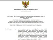 INSTRUKSI MENTERI PEKERJAAN UMUM DAN PERUMAHAN RAKYAT NOMOR 4 /IN/M/2022 TENTANG STRATEGI PENCEGAHAN RISIKO PENYIMPANGAN DALAM PROSES PENGADAAN BARANG/JASA KEMENTERIAN PEKERJAAN UMUM DAN PERUMAHAN RAKYAT TAHUN 2022-2024