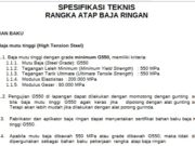 SPESIFIKASI TEKNIS RANGKA ATAP BAJA RINGAN