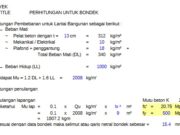 PERHITUNGAN UNTUK BONDEK