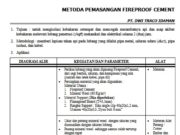 METODA PEMASANGAN FIREPROOF CEMENT