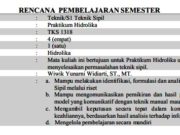 Rencana Pembelajaran Semester Praktikum Hidrolika
