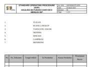 STANDARD OPERATING PROCEDURE (SOP) HAULING BATUBARA DARI KM 6 MENUJU ISP