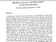 Bearing Capacity and Settlement of Pile Foundations