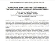 PERHITUNGAN INTER STORY DRIFT PADA BANGUNAN TANPA SET-BACK DAN DENGAN SET-BACK AKIBAT GEMPA