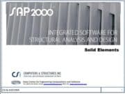 SAP 2000 Integrated Software For Structural Analysis and Design Solid Elements