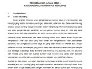 TOR (KERANGKA ACUAN KERJA ) RASIONALISASI JARINGAN POS HIDROLOGI