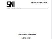 SNI Profil rangka baja ringan AMENDEMEN 1