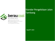 Standar Pengelolaan Jalan Tambang