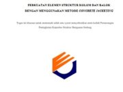 PERKUATAN ELEMEN STRUKTUR KOLOM DAN BALOK DENGAN MENGGUNAKAN METODE CONCRETE JACKETING