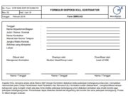 FORMULIR INSPEKSI K3LL KONTRAKTOR