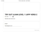 TRY OUT UJIAN LEVEL 1 LKPP VERSI 2