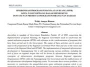 SINKRONISASI PROGRAM PEMANFAATAN RUANG (SPPR) DALAM MENDUKUNG PENYUSUNAN PRIORITAS PROGRAM PEMBANGUNAN DAERAH