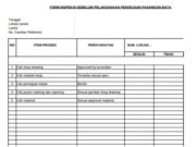 Form Checklist inspeksi Pekerjaan