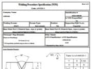 Welding Procedure Specification (WPS)