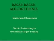 DASAR-DASAR GEOLOGI TEKNIK