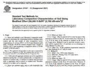 Standard Test Methods for Laboratory Compaction Characteristics of Soil Using Modified Effort (56,000 ft-lbf/ft 3 (2,700 kN-m/m 3 ))1