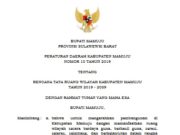 PERATURAN DAERAH KABUPATEN MAMUJU NOMOR 10 TAHUN 2019 TENTANG RENCANA TATA RUANG WILAYAH KABUPATEN MAMUJU TAHUN 2019 – 2039