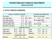 PERHITUNGAN FONDASI ABUTMENT JEMBATAN MASTER