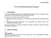 Tata cara pemetaan geologi teknik lapangan