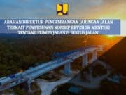 ARAHAN DIREKTUR PENGEMBANGAN JARINGAN JALAN TERKAIT PENYUSUNAN KONSEP REVISI SK MENTERI TENTANG FUNGSI JALAN & STATUS JALAN
