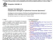 Standard Test Method for Compressive Strength of Cylindrical Concrete Specimens