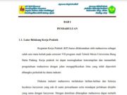 Laporan Kerja Praktek Pembangkit PLTA